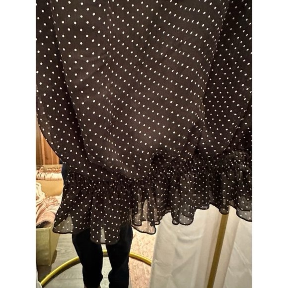 Black Polka Dot Blouse - Picture 3 of 3